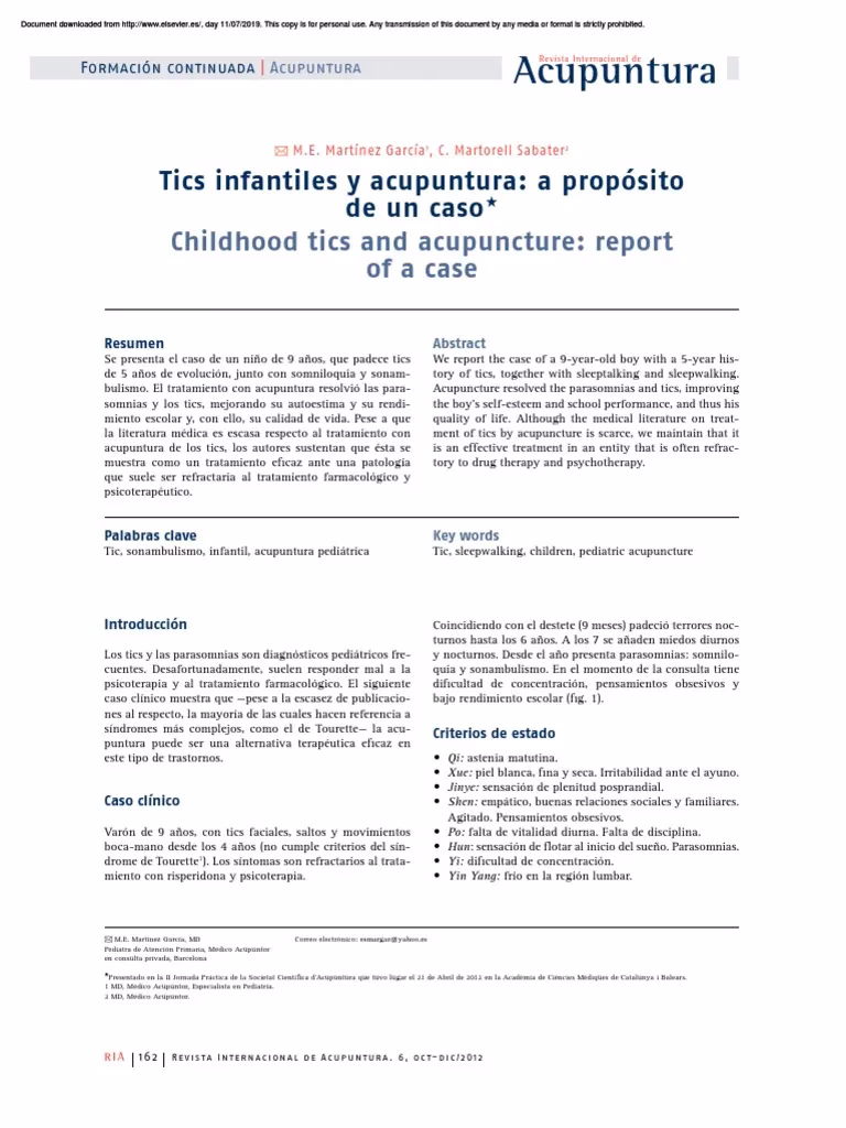 ¿Puede la acupuntura ayudar con el síndrome de Tourette?