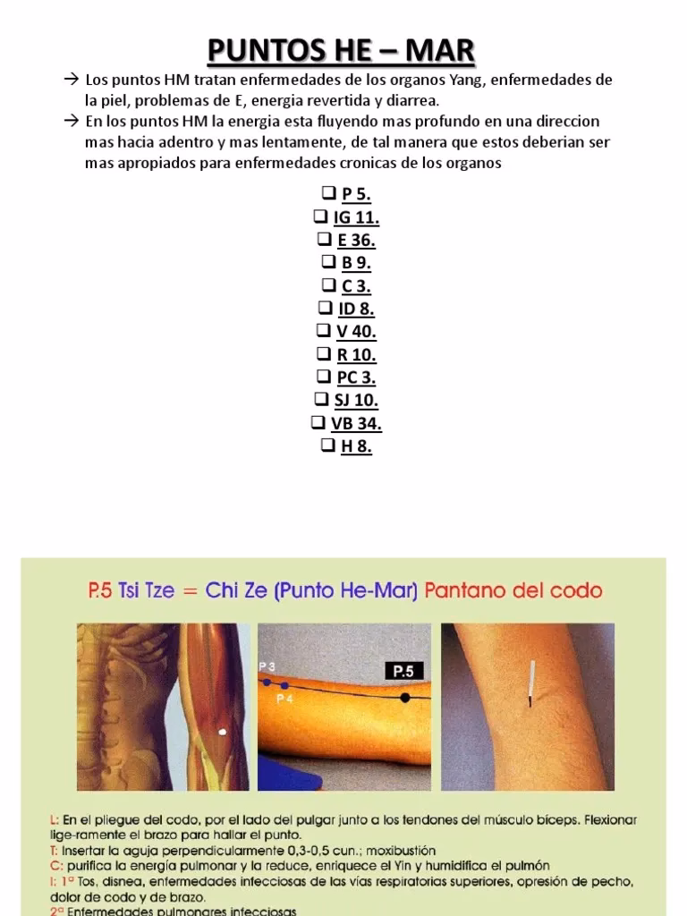 ¿Dónde está el punto de acupuntura del mar chi?