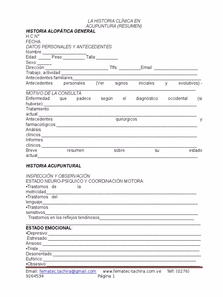 ¿Cómo hacer un formato de historia clínica?