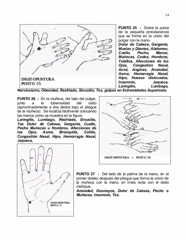 ¿Qué puntos de acupresión detienen el sangrado?